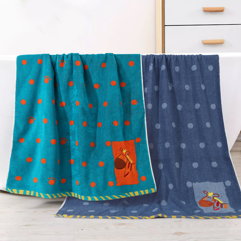 Pure cotton bath towel for home use, extra thick, quick-drying, absorbent and soft