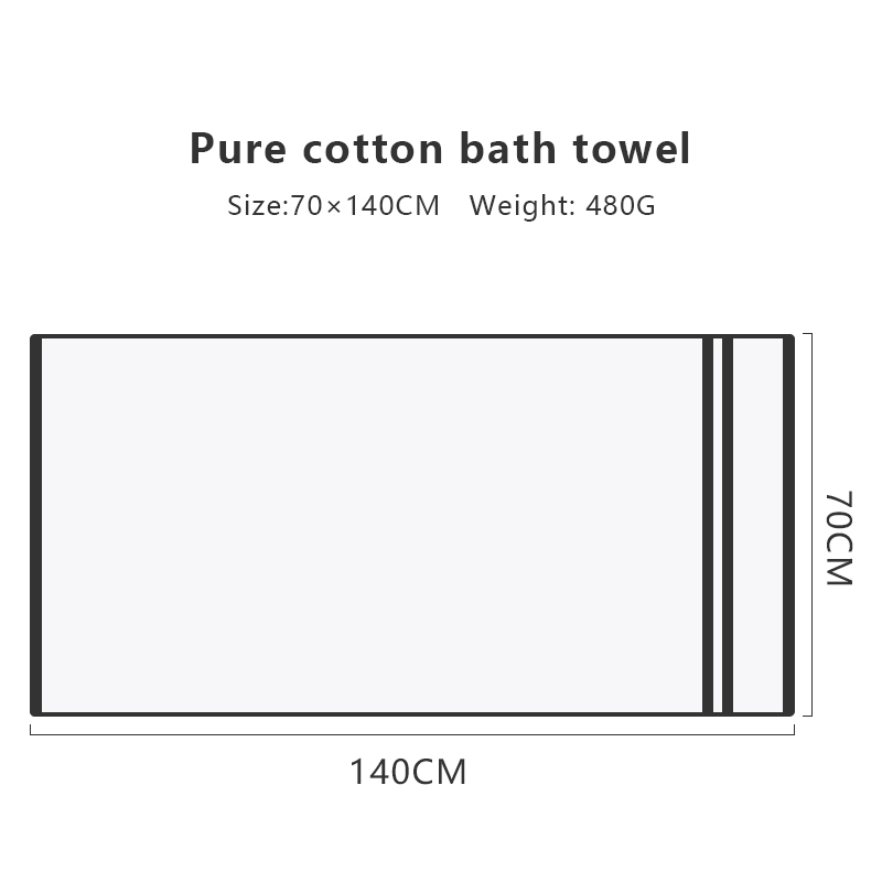 Large bath towel all-cotton home use unisex absorbent