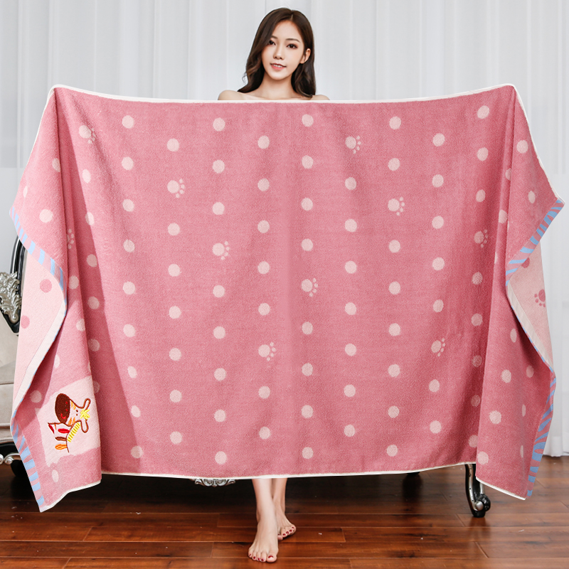 Pure cotton bath towel for home use, extra thick, quick-drying, absorbent and soft