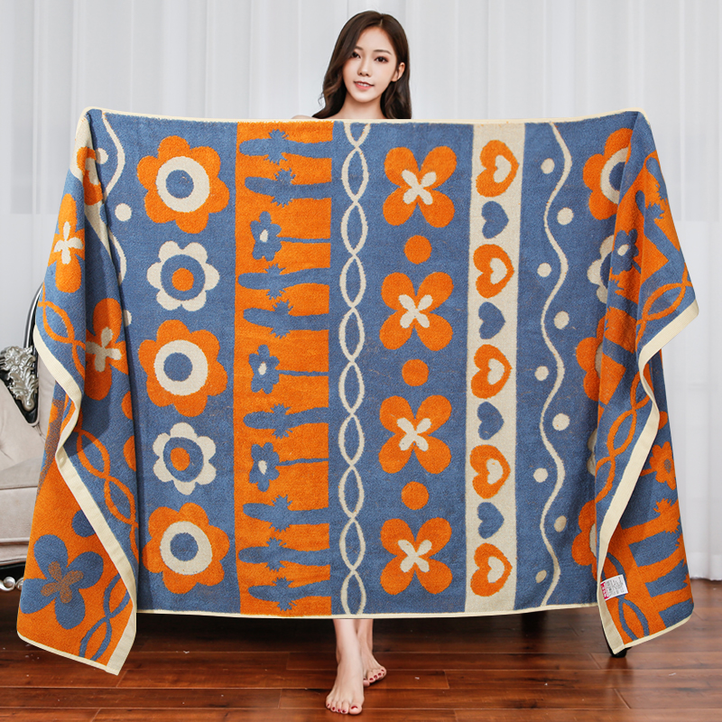 Pure cotton bath towel new absorbent and not easy to shed