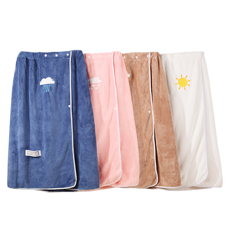 Wearable bath towel women's strapless bath skirt for home use