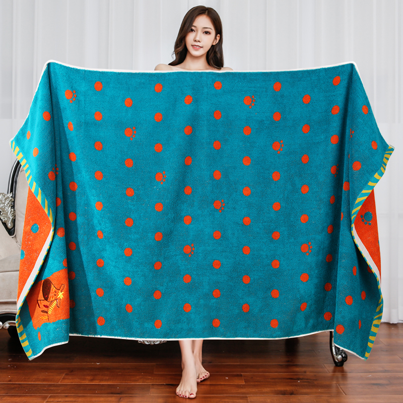 Pure cotton bath towel for home use, extra thick, quick-drying, absorbent and soft