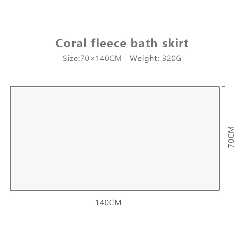 Wearable bath towel women's strapless bath skirt for home use