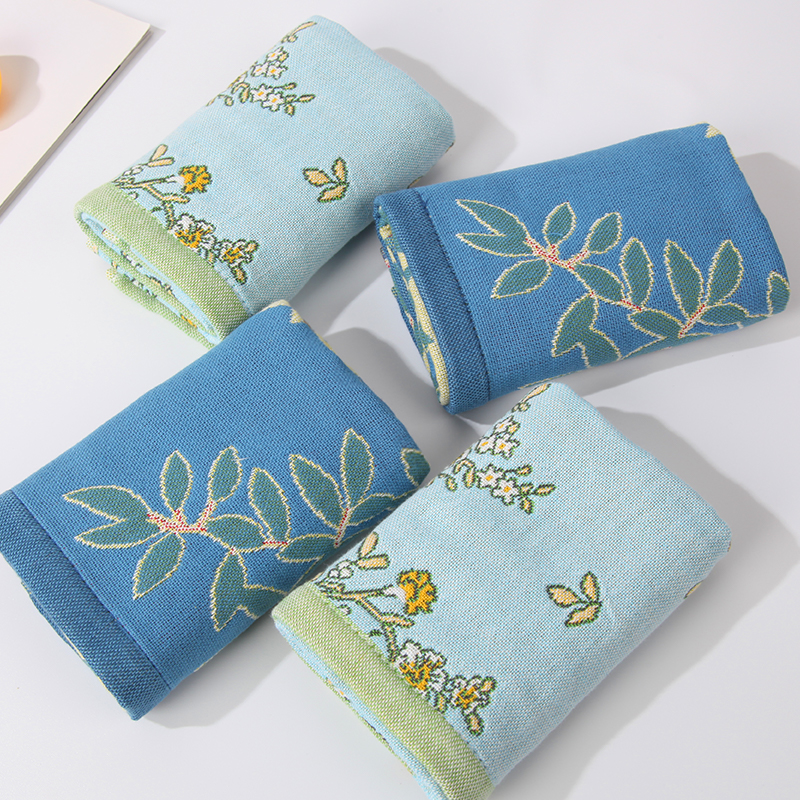 2-pack pure cotton face gauze towels for household use