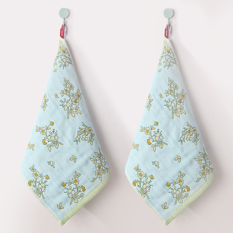 2-pack pure cotton face gauze towels for household use