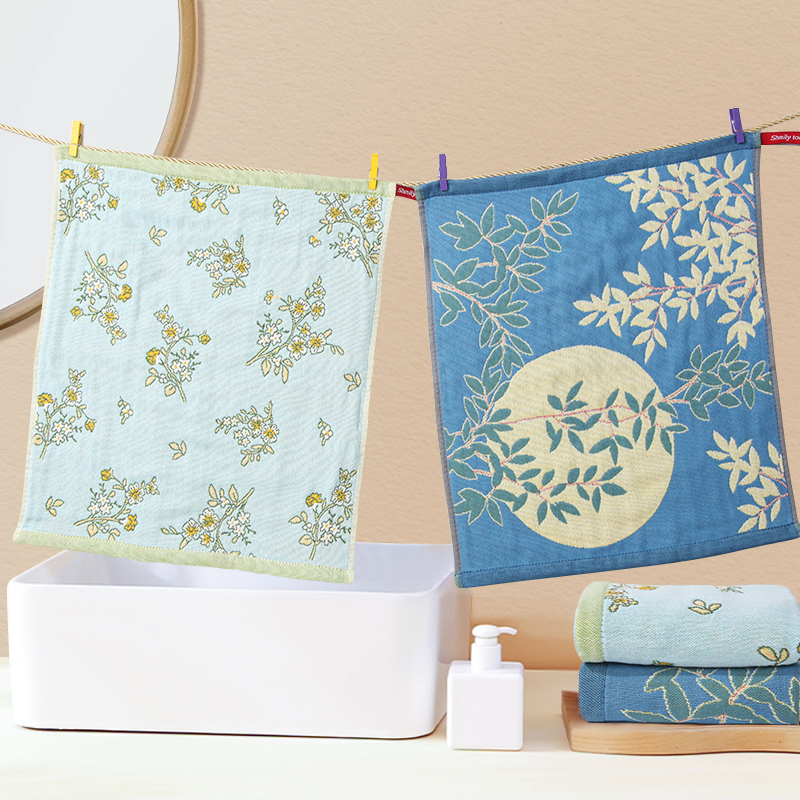 2-pack pure cotton face gauze towels for household use