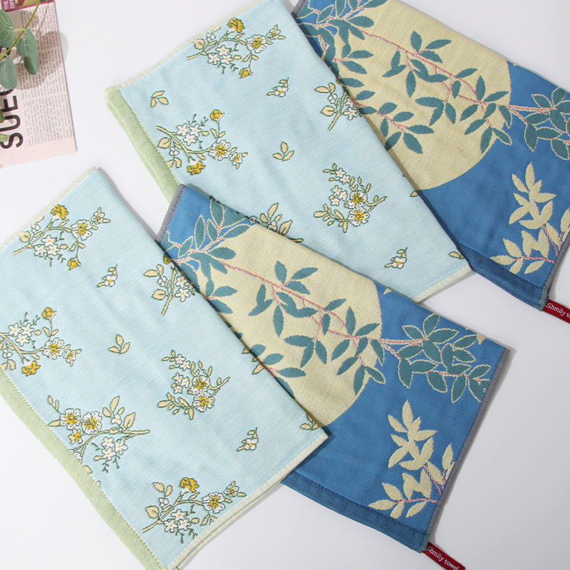 2-pack pure cotton face gauze towels for household use