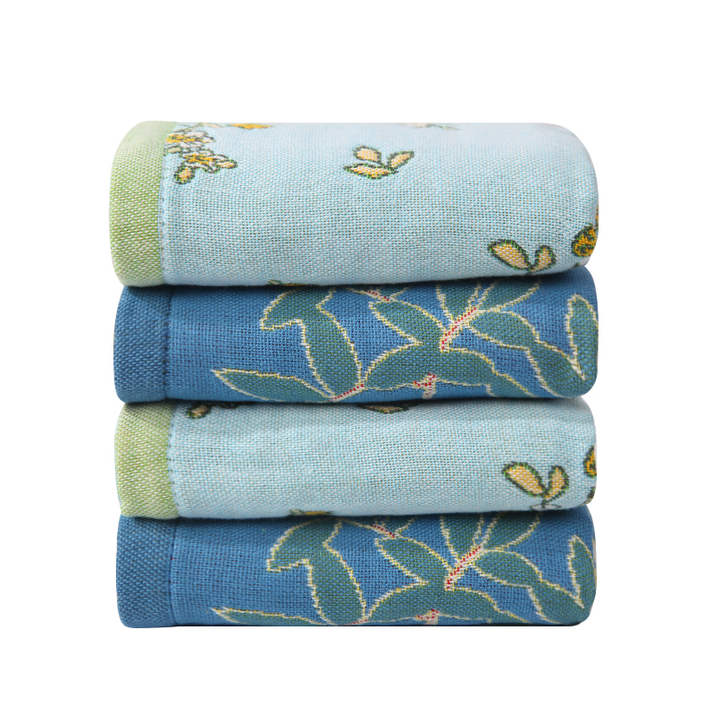 2-pack pure cotton face gauze towels for household use