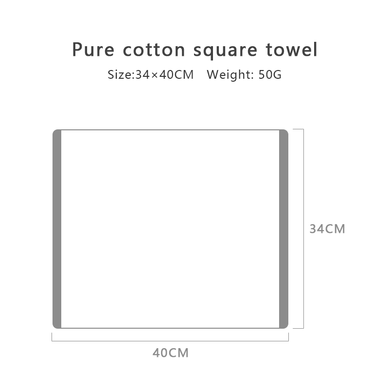 2-pack pure cotton face gauze towels for household use
