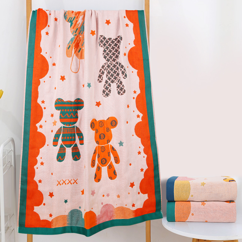 Cute cartoon absorbent bath towel