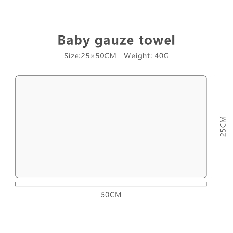 4-piece set baby gauze face towels (random patterns)