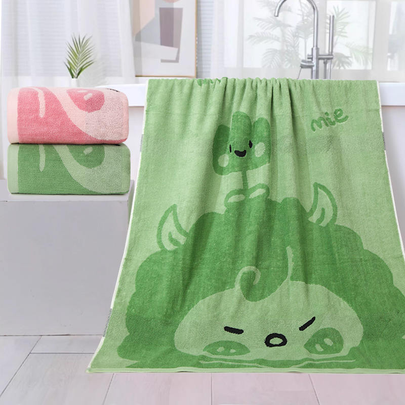 New all-cotton adult bath towel that doesn't shed