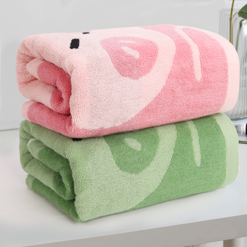 New all-cotton adult bath towel that doesn't shed