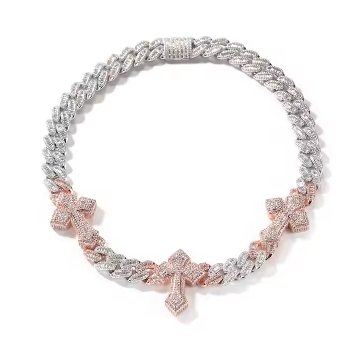 Cross With Cuban Chain 15mm Necklace