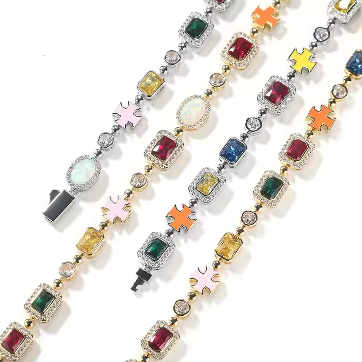 Summer Trendy High-Grade Opal  Diamond Choker Necklace
