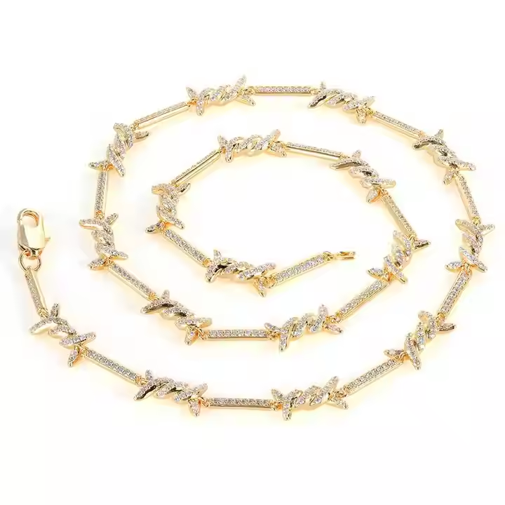 Personalized 2.5mm Brass Micro-Infused Zircon Necklace