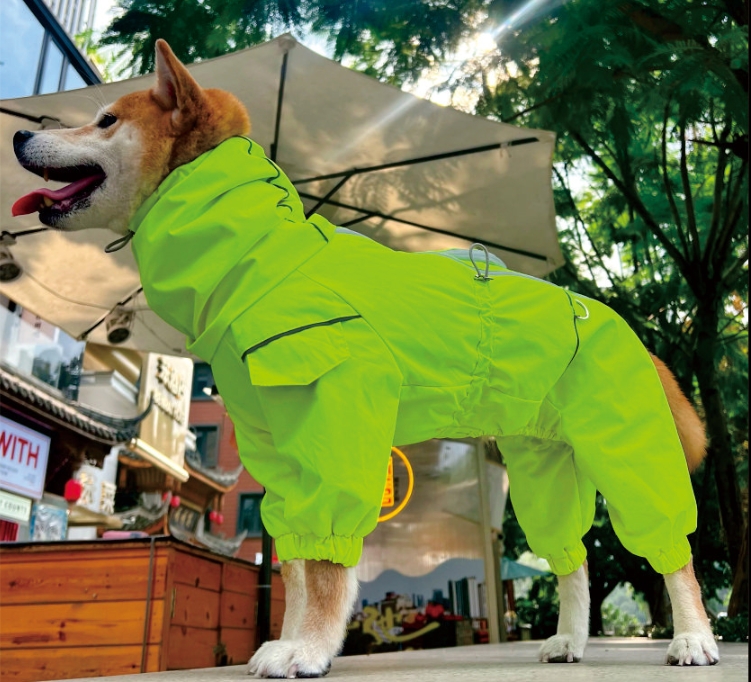 Dog Raincoat Adjustable Lightweight Jacket