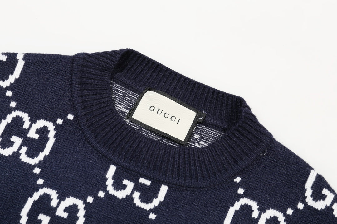 New Alphabet Jacquard Crew-Neck Sweater