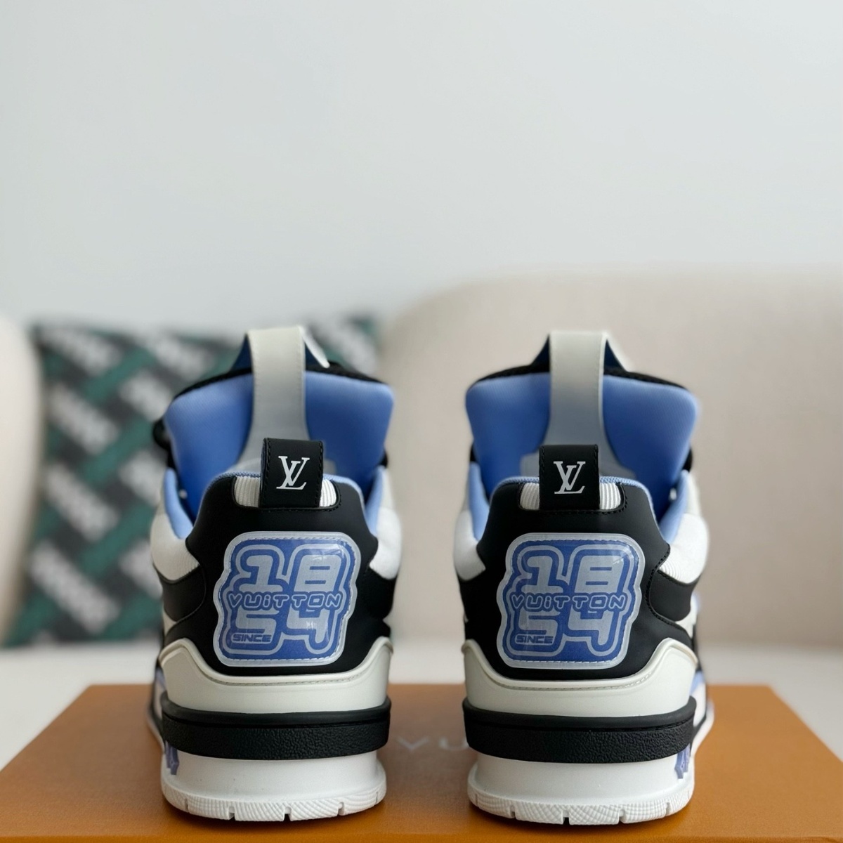 Black low-top skate shoes