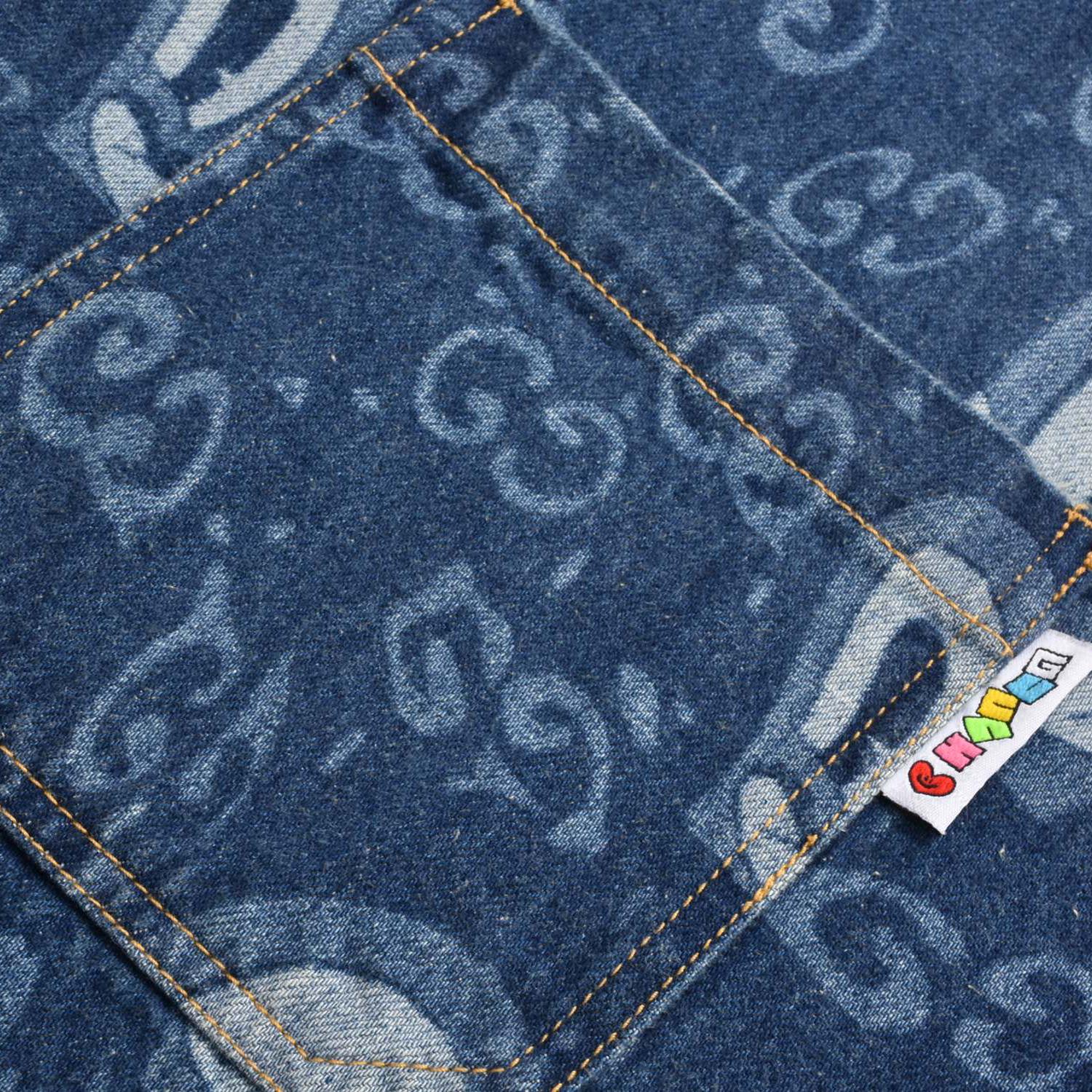 Heart Half Sleeve Denim Shirt