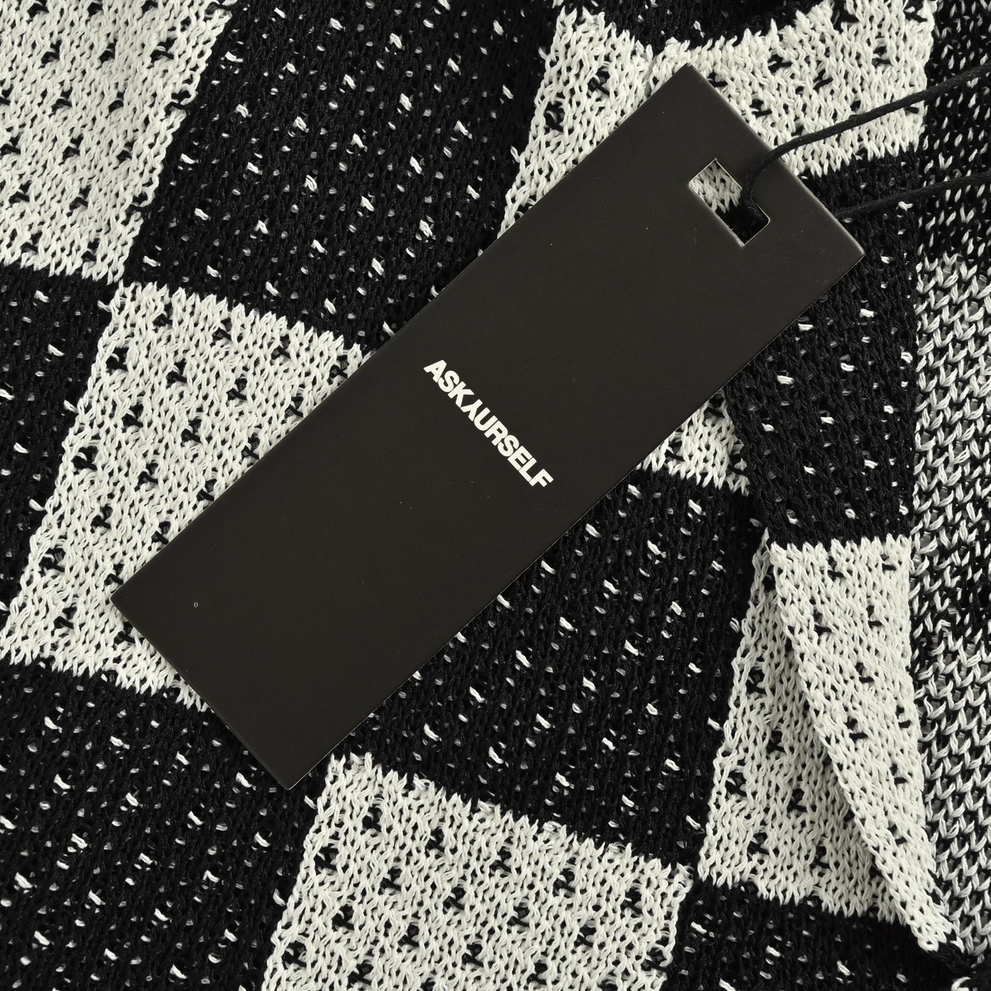 25SS Checkered Knit Short Sleeve Shirt