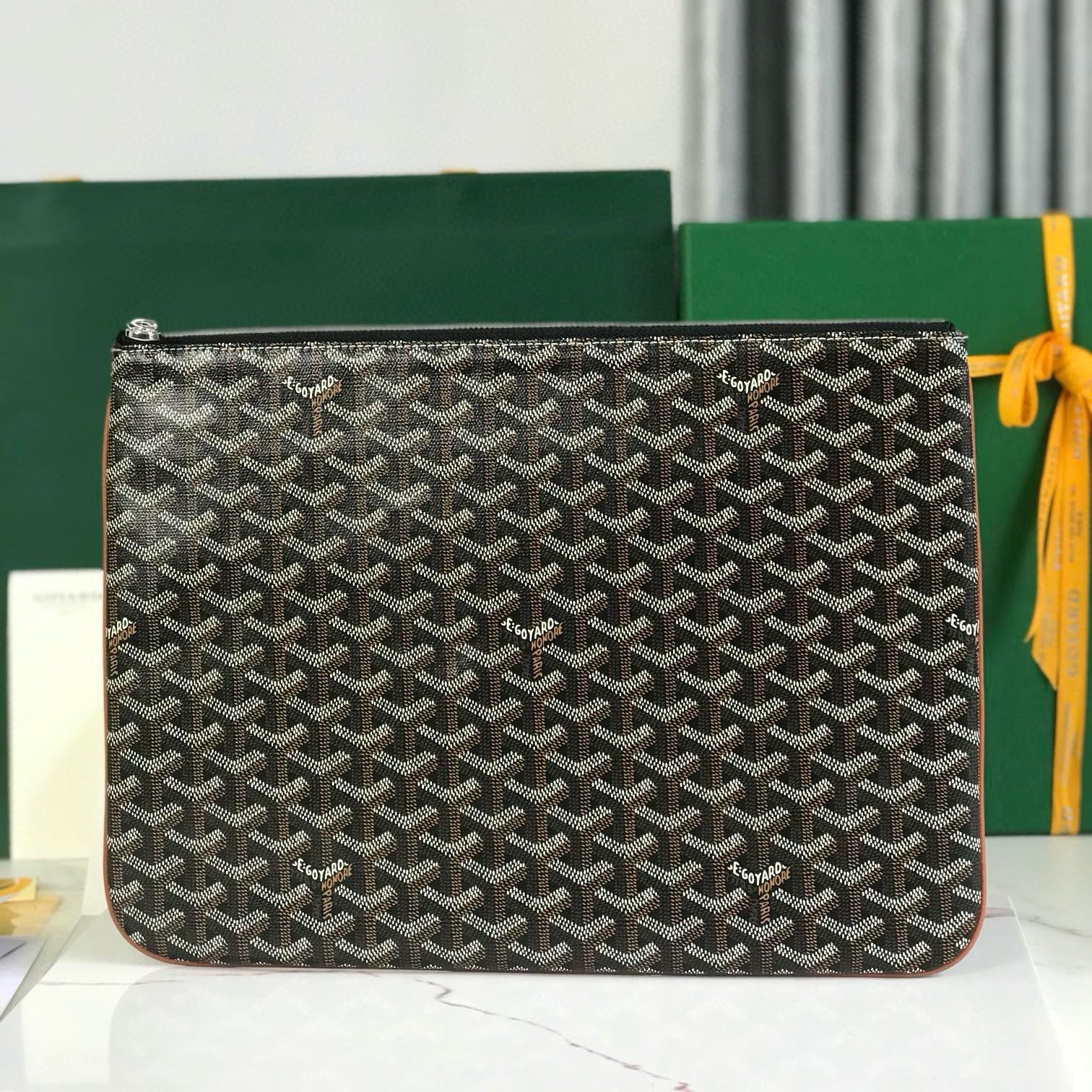 Pochette In Navy Blue Canvas