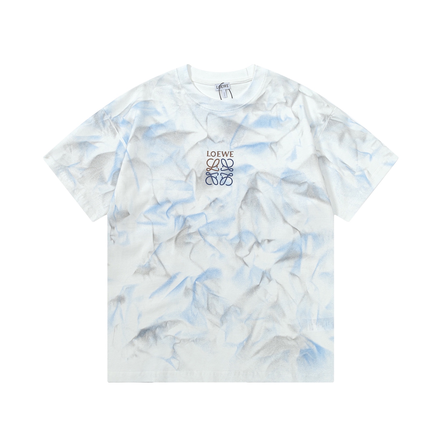 Hand-painted letter embroidery T-shirt