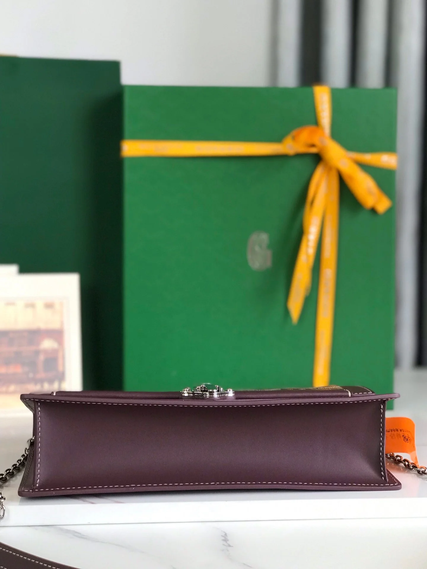 25 In Wine Red Canvas And Smooth Calfskin