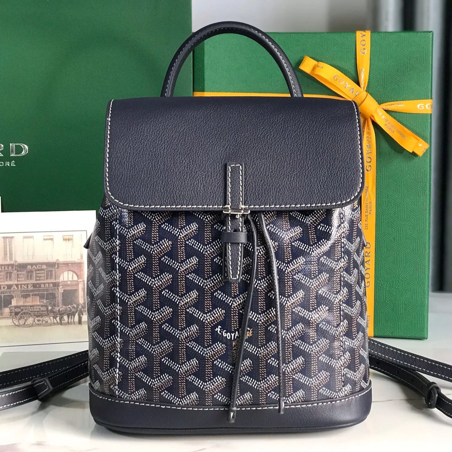 Dark Blue Mini Backpack