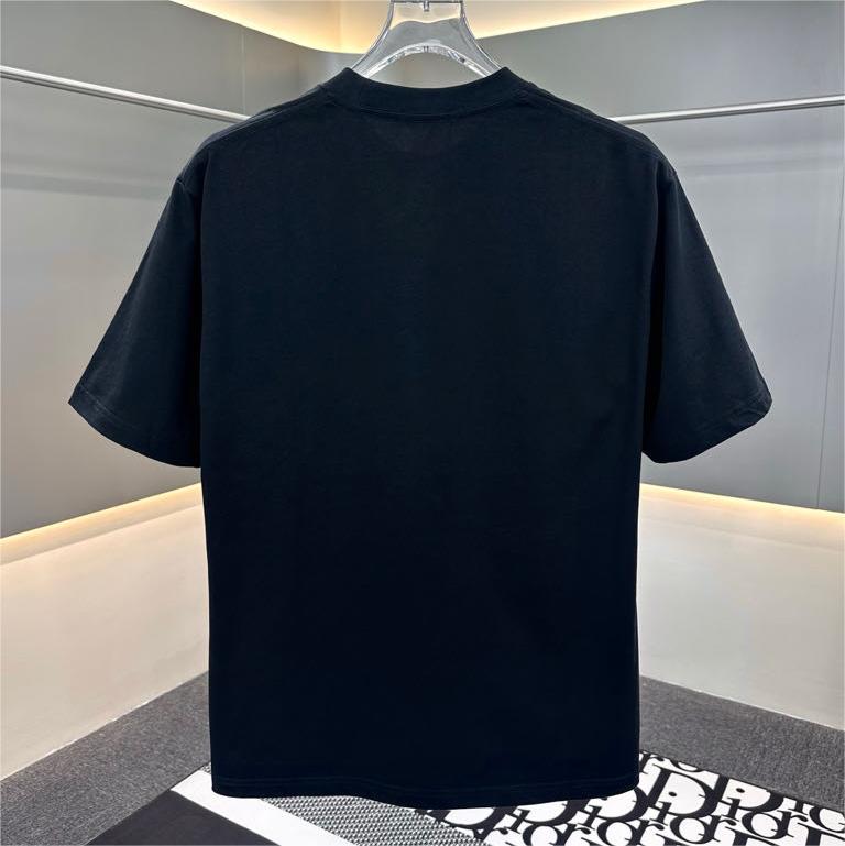 Embroidered patchwork print short-sleeved T-shirt