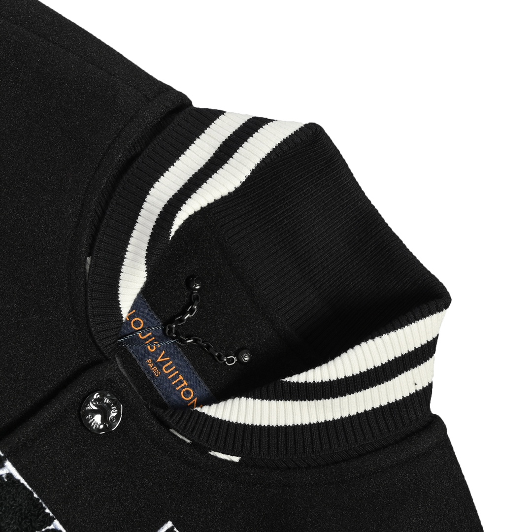 Embroidered Letter Patch Bomber Jacket