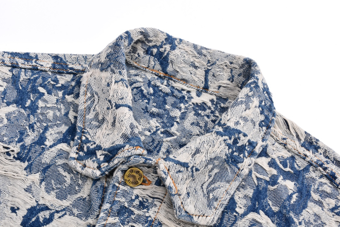 Fringed Denim Coat Jacket