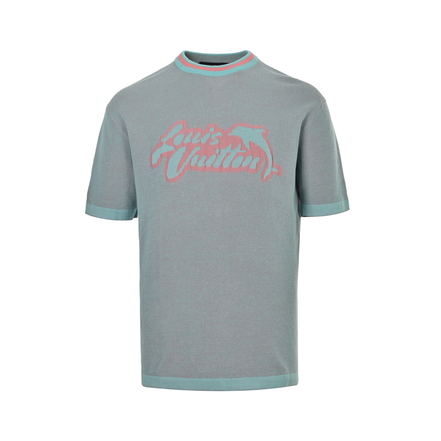 Dolphin jacquard knit T-shirt