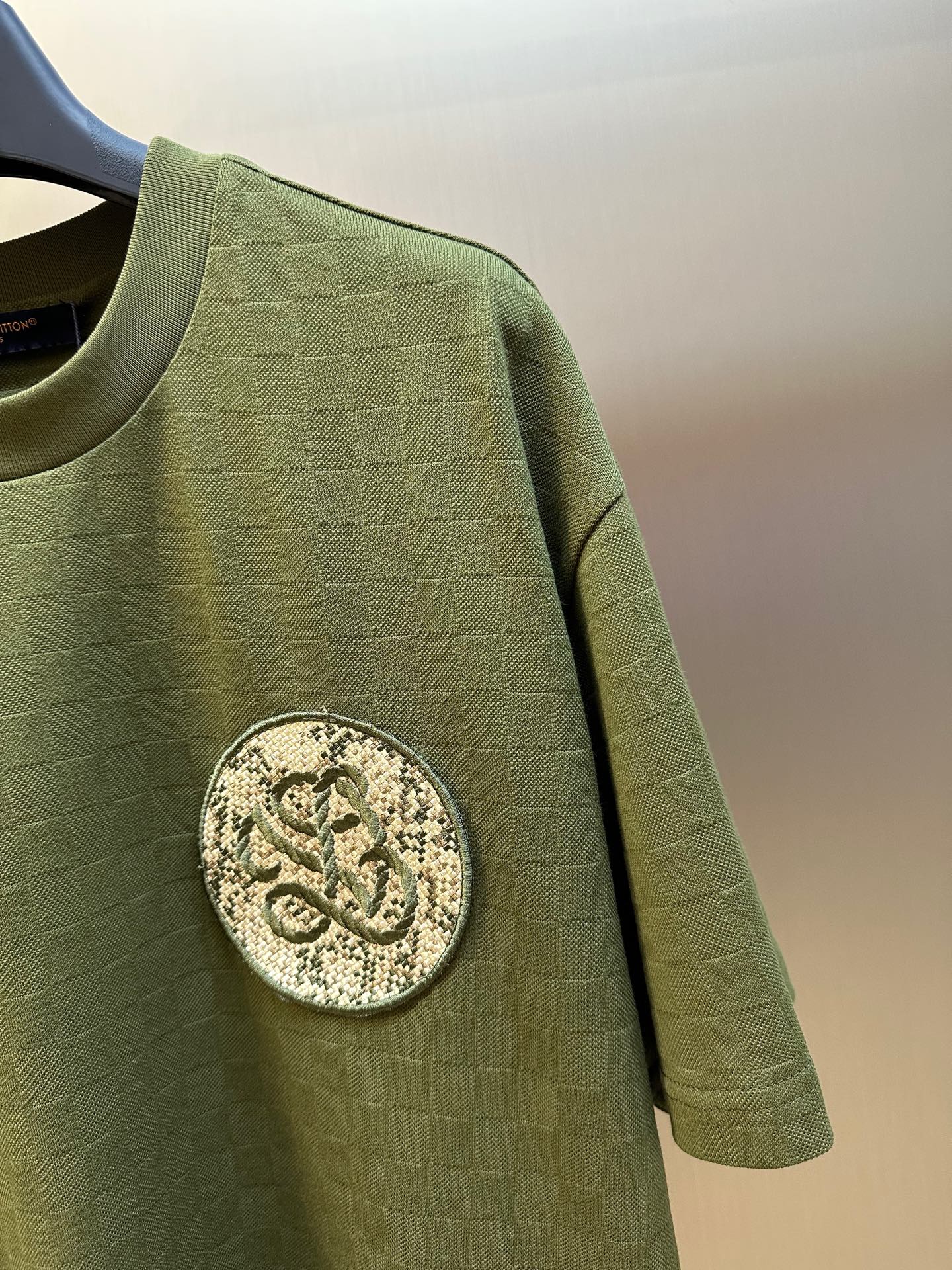 Green Piqué Round Neck Short Sleeves