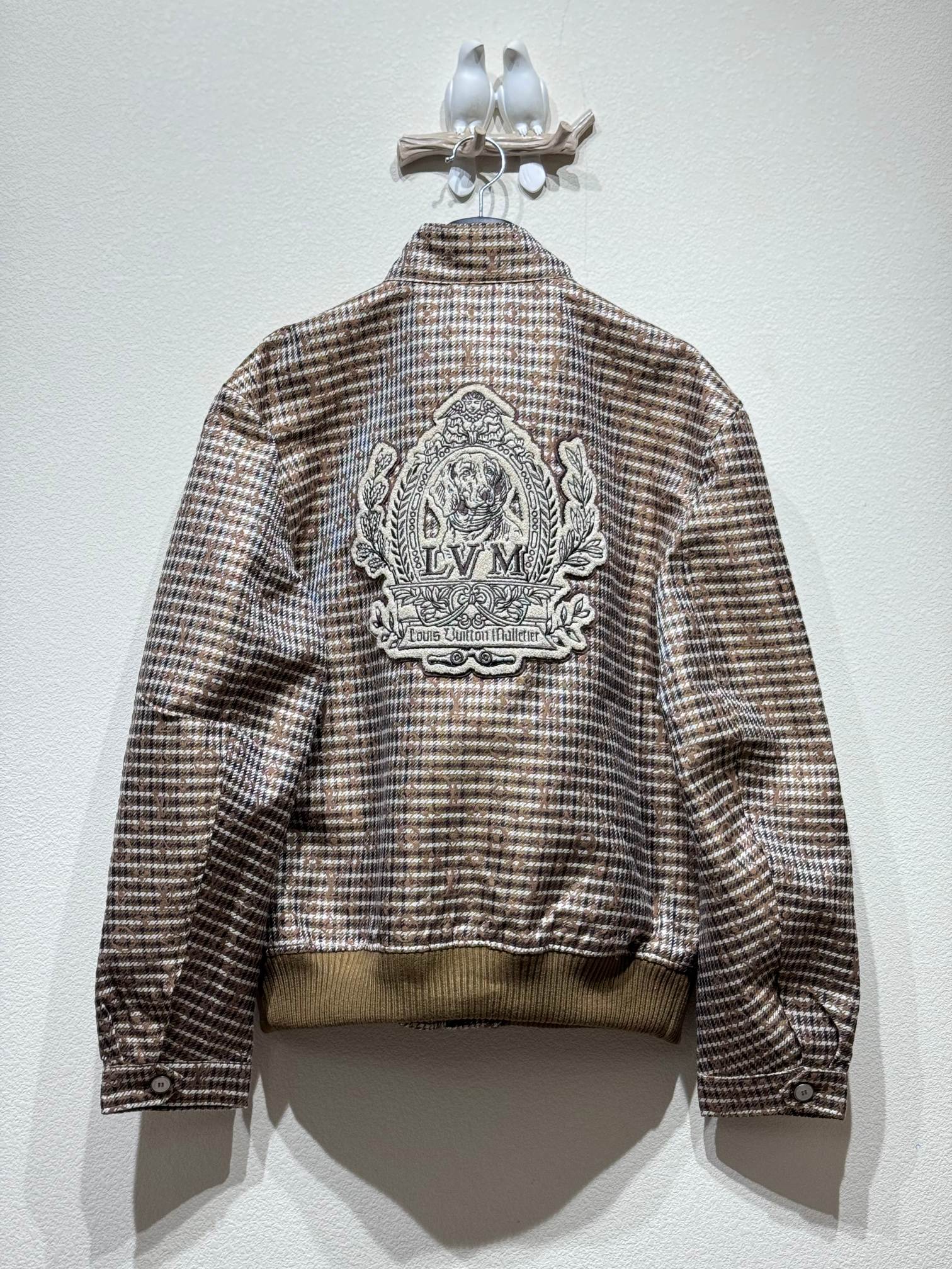Houndstooth embroidered jacket