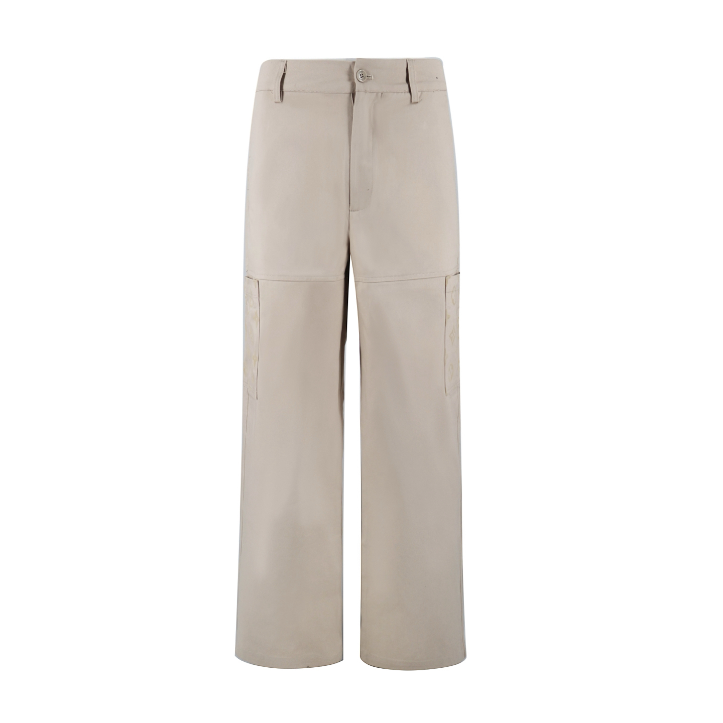 Apricot Flocked Denim Cargo Pants