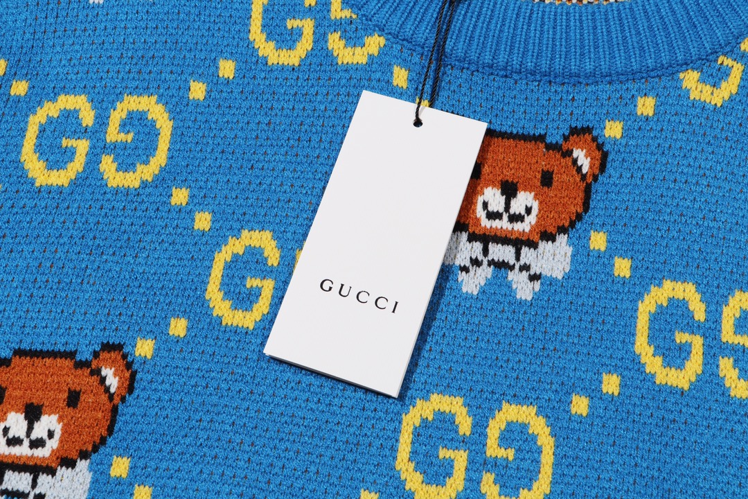 Bear Double G Jacquard Knit Sweater