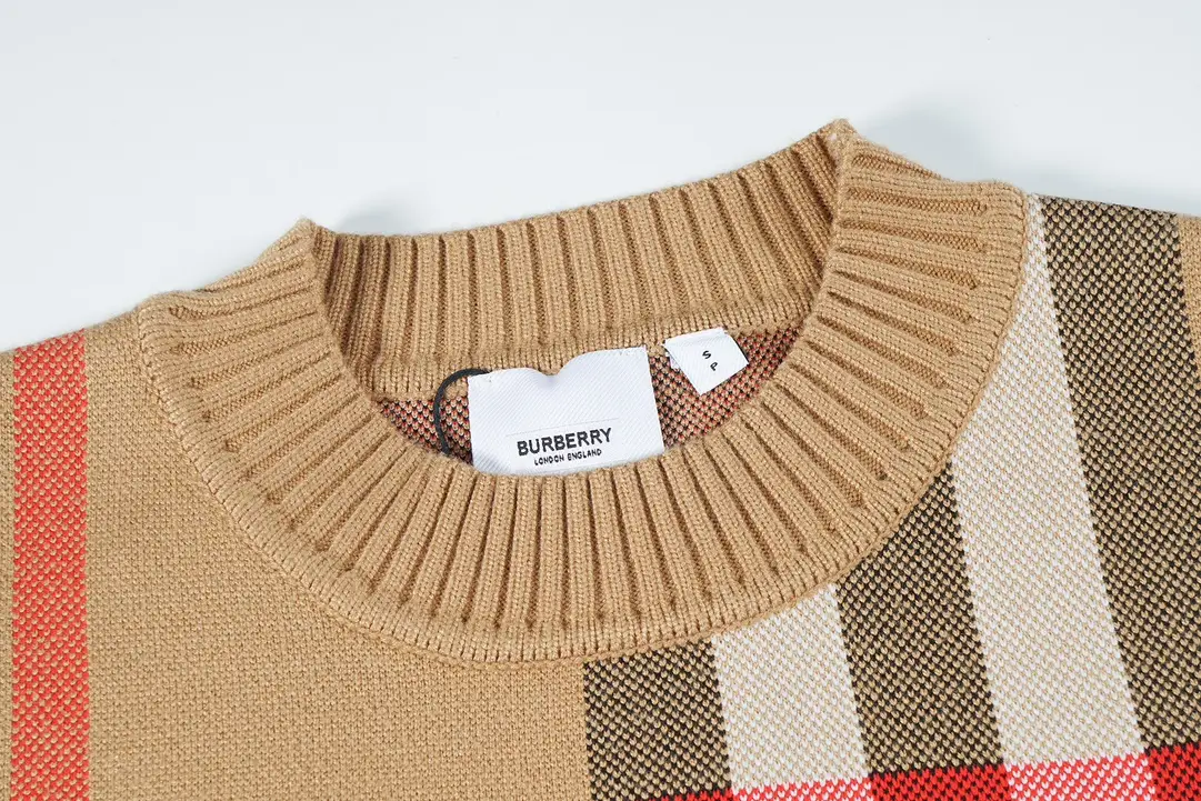 Check Wool Crew Neck Sweater