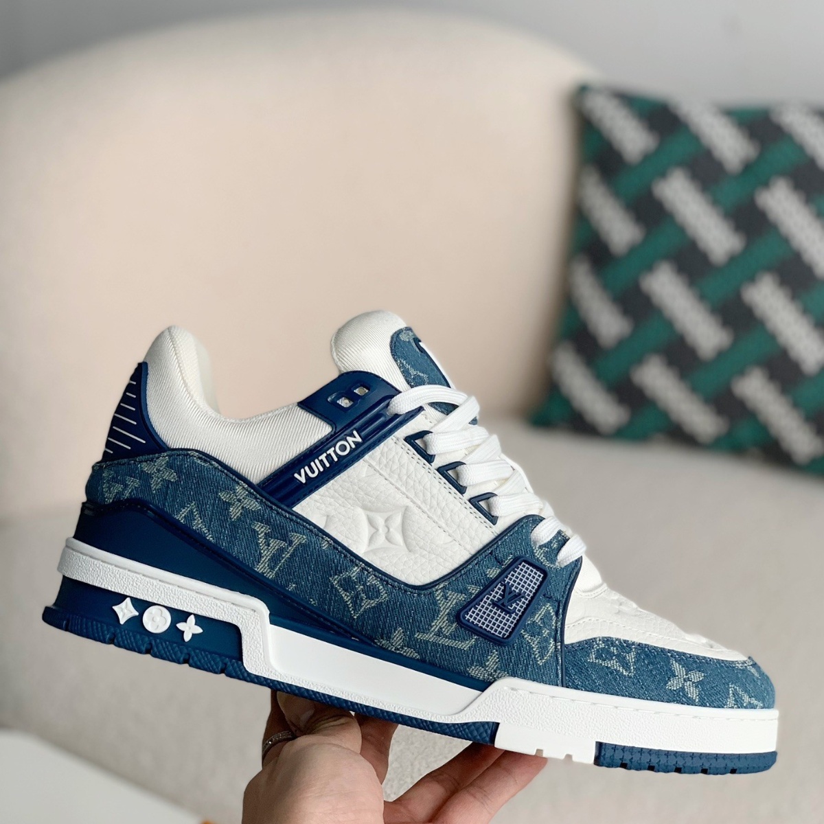 Monogram Blue Denim Sneaker
