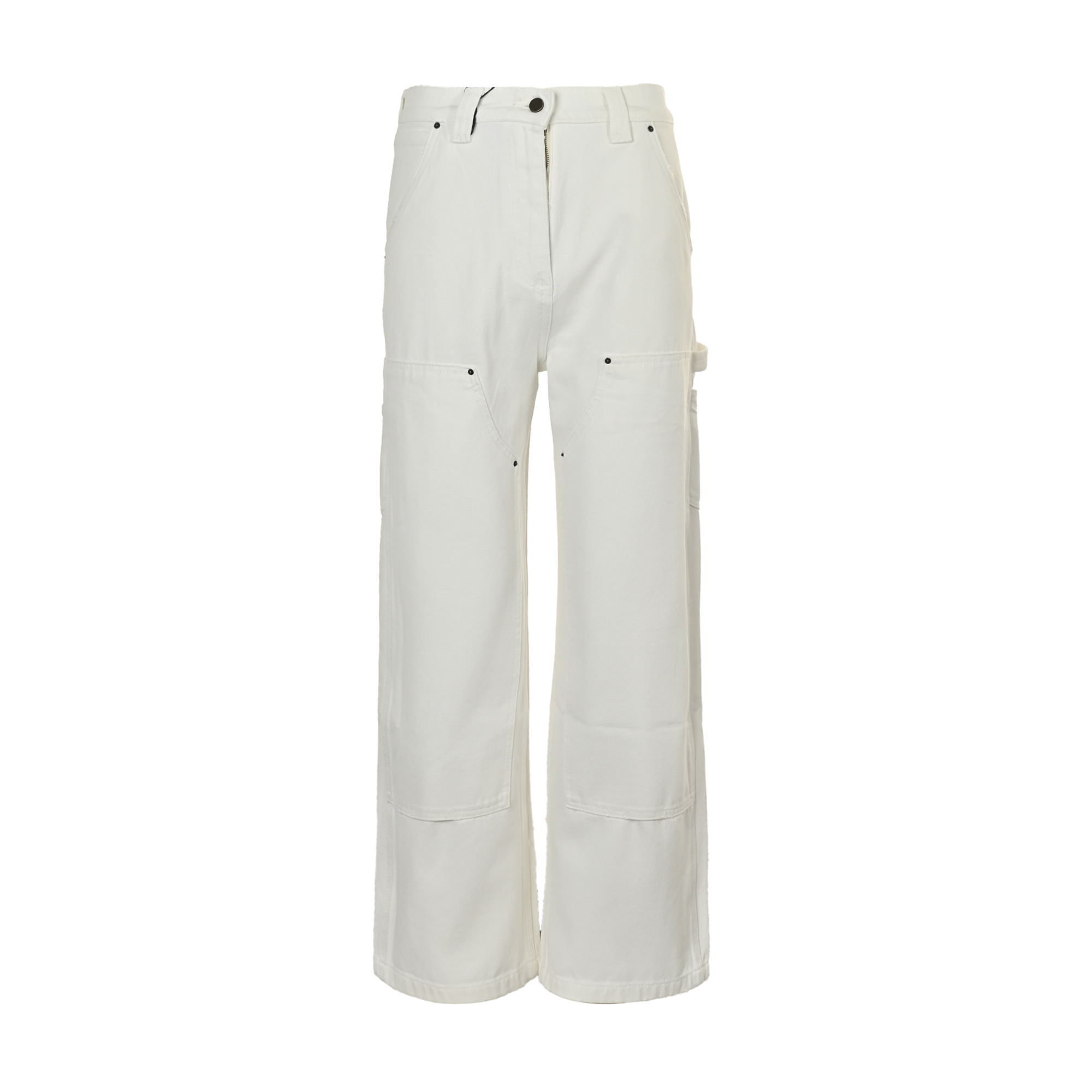 Triangle leather lumberjack jeans