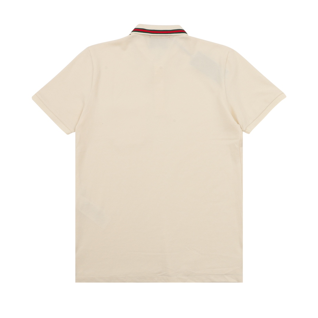 Polo shirt with embroidered logo on pocket