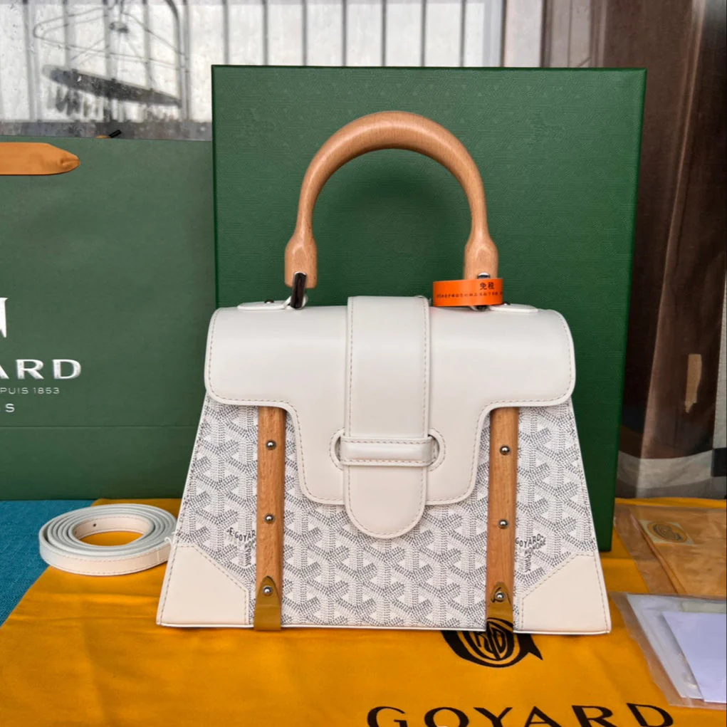 BAG 28 IN WHITE CANVAS AND CALFSKIN