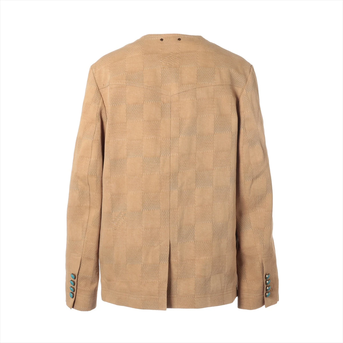 Saddle Checkerboard Denim Jacket