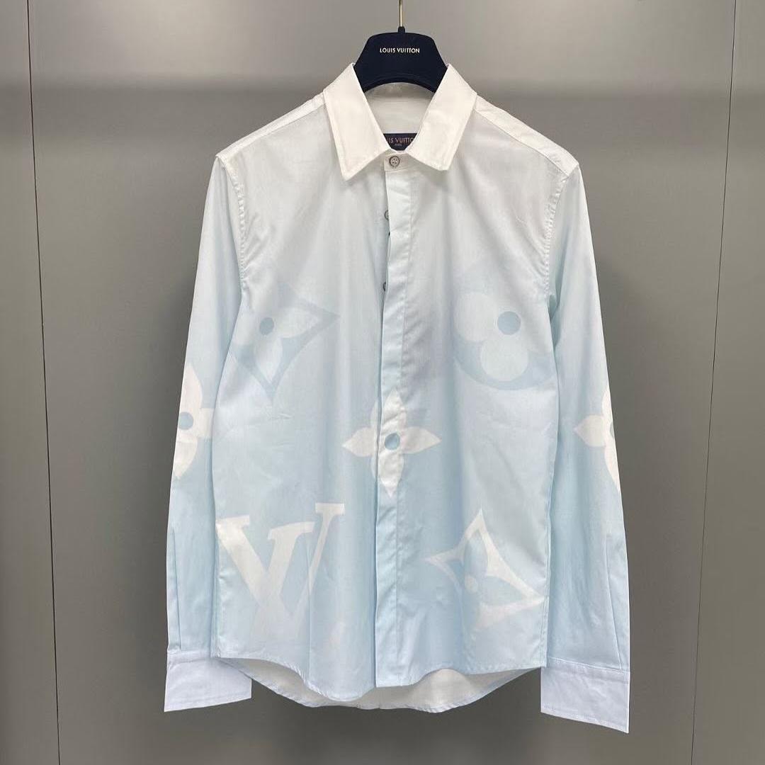 Printed Cotton Poplin Long-Sleeved Shirt