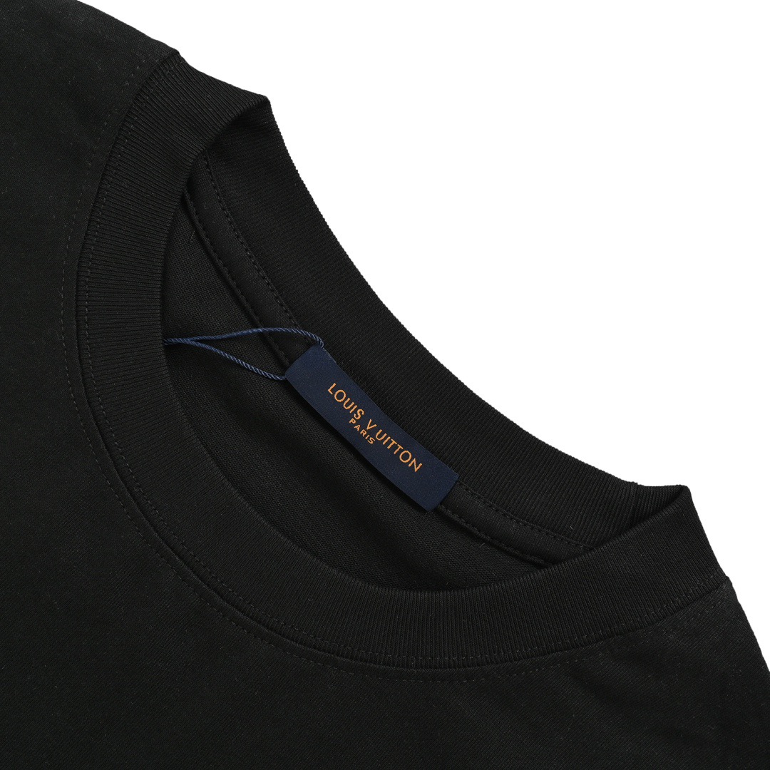 Airplane lettering logo print short-sleeved T-shirt