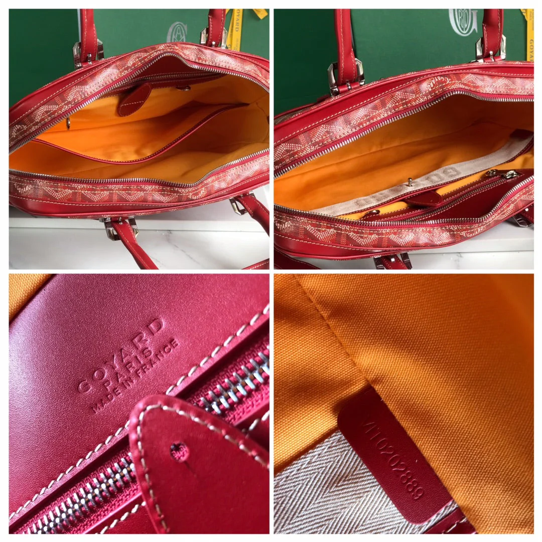 Red Canvas Document Bag