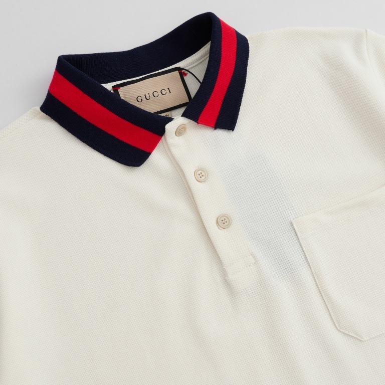 New cotton knitted polo shirt