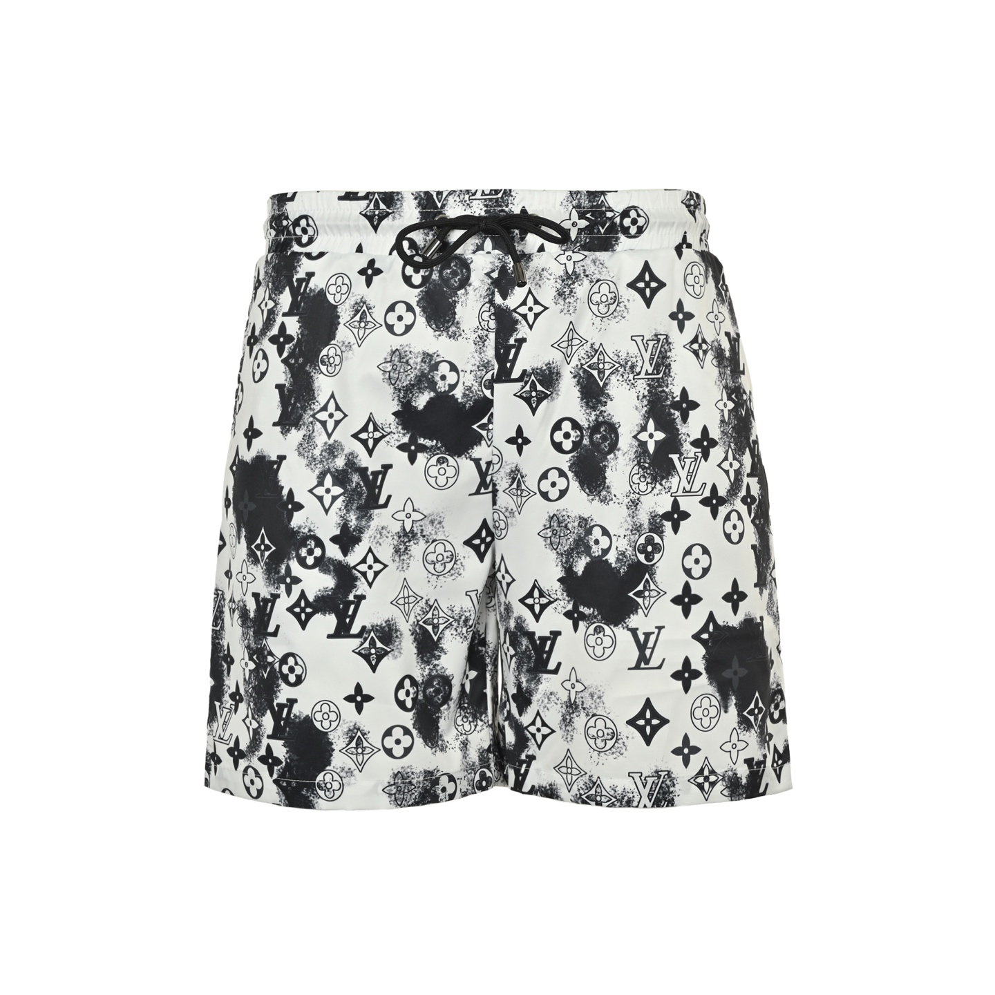 Ink-splashed print shorts