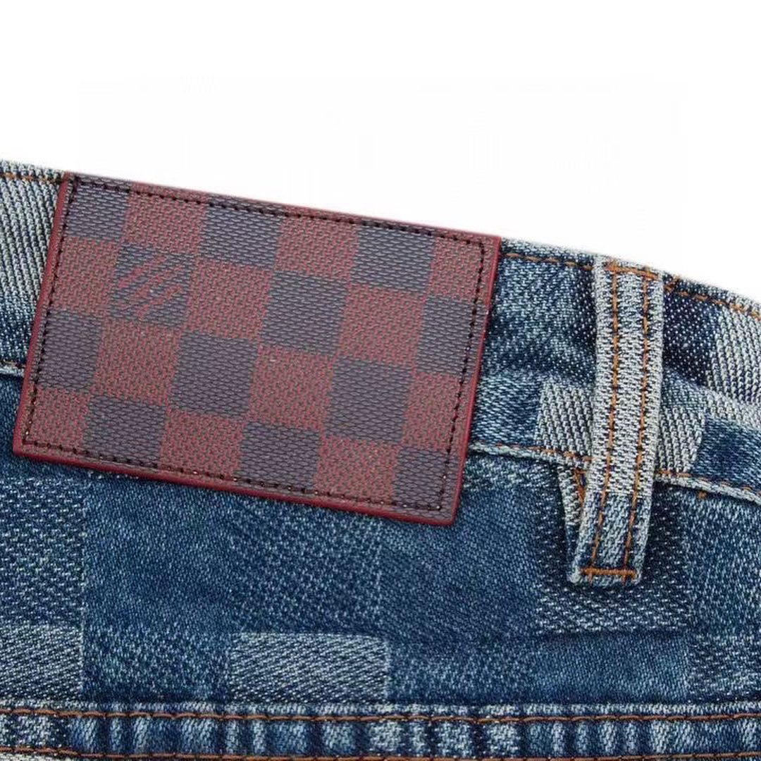 Damier Denim Skate Pants