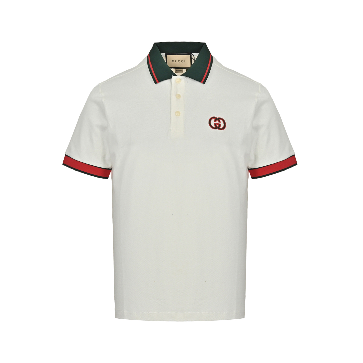 Polo shirt with sleeve and chest embroidery